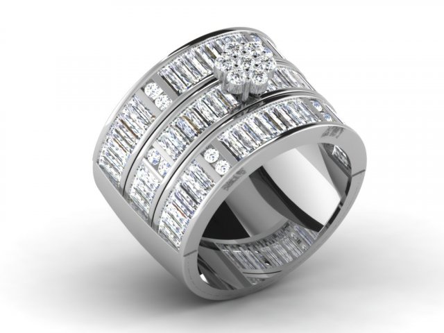 diamond ring for ladies 3D 打印模型 .c4d .max .obj .3ds .fbx .stl .blend 