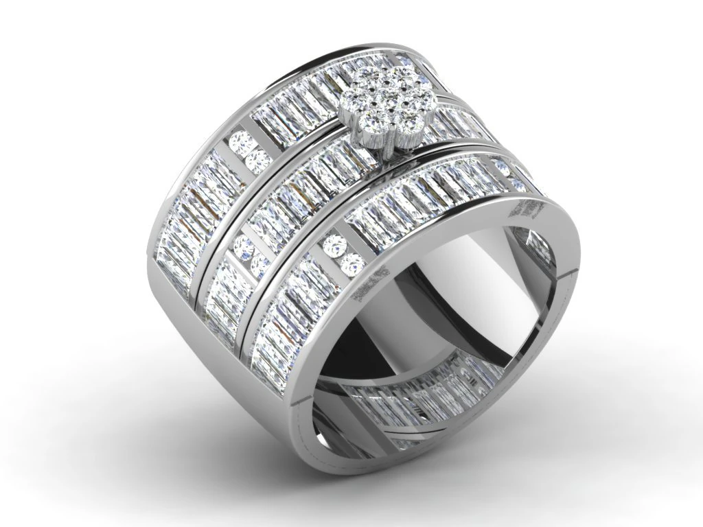 diamond ring for ladies 3D Print Model .c4d .max .obj .3ds .fbx .stl .blend 