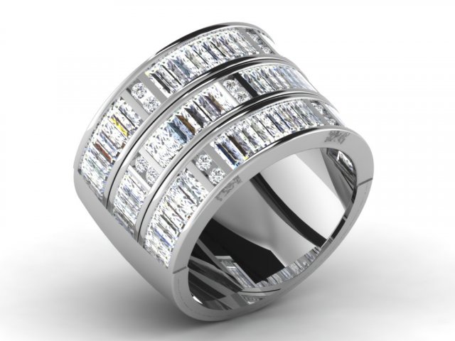 diamond ring for ladies 3D-printmodel .c4d .max .obj .3ds .fbx .stl .blend 