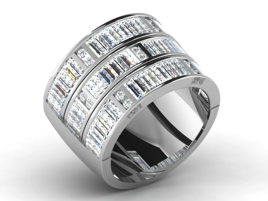 diamond ring for ladies 3D Print Model .c4d .max .obj .3ds .fbx .stl .blend 