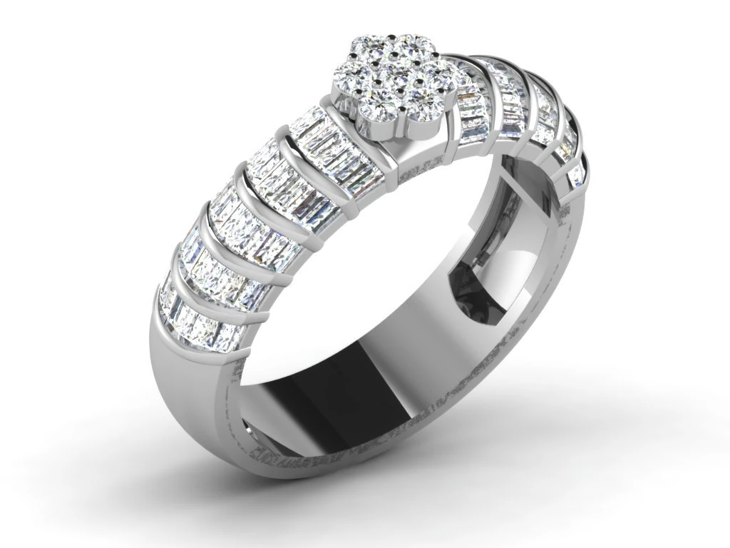 diamond ring for ladies 3D Print Model .c4d .max .obj .3ds .fbx .stl .blend 
