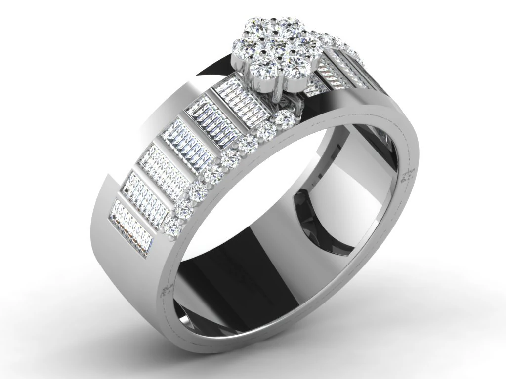 diamond ring for ladies 3D Print Model .c4d .max .obj .3ds .fbx .stl .blend 