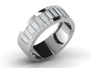 bayanlar i&ccedil;in pırlanta y&uuml;z&uuml;k 3D Baskı Modeli