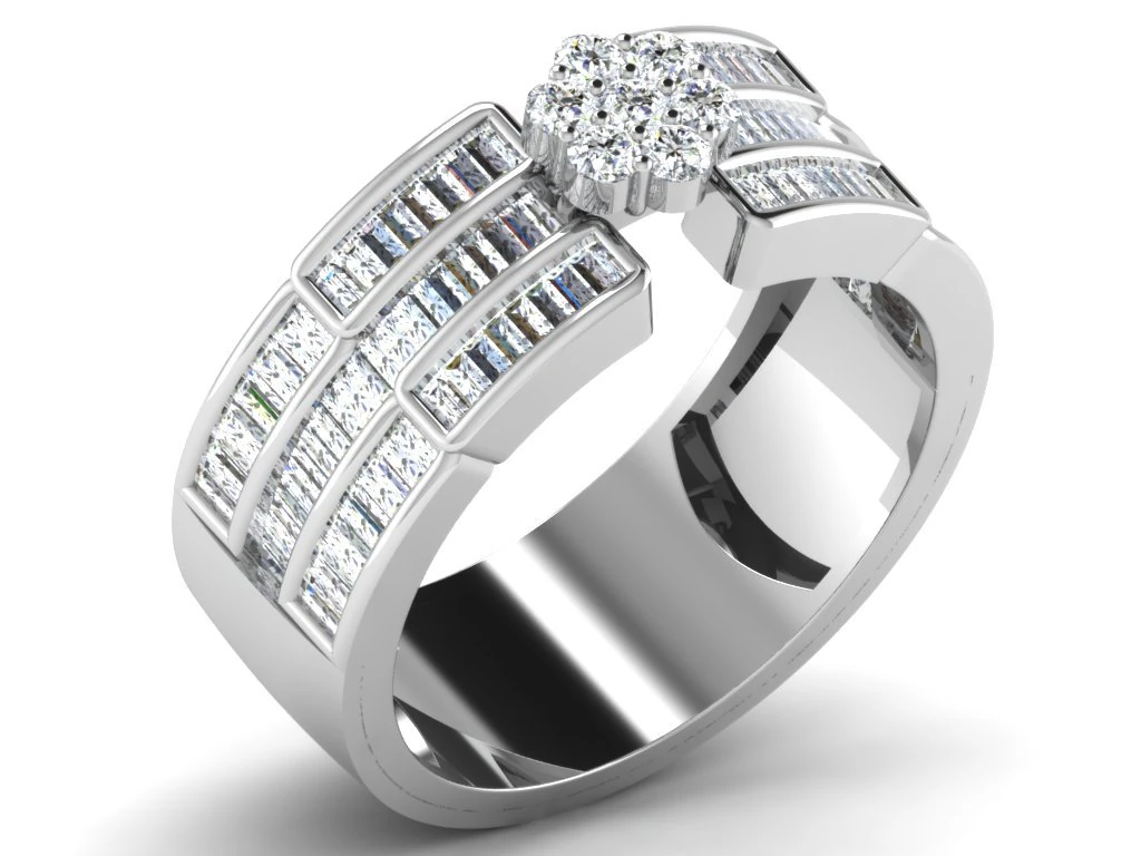 diamond ring for ladies 3D Print Model .c4d .max .obj .3ds .fbx .stl .blend 