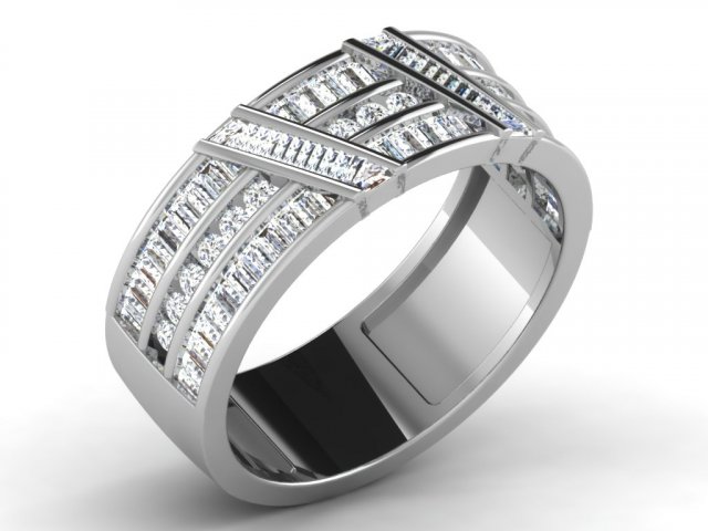 diamond ring for ladies 3Dプリントモデル .c4d .max .obj .3ds .fbx .stl .blend 