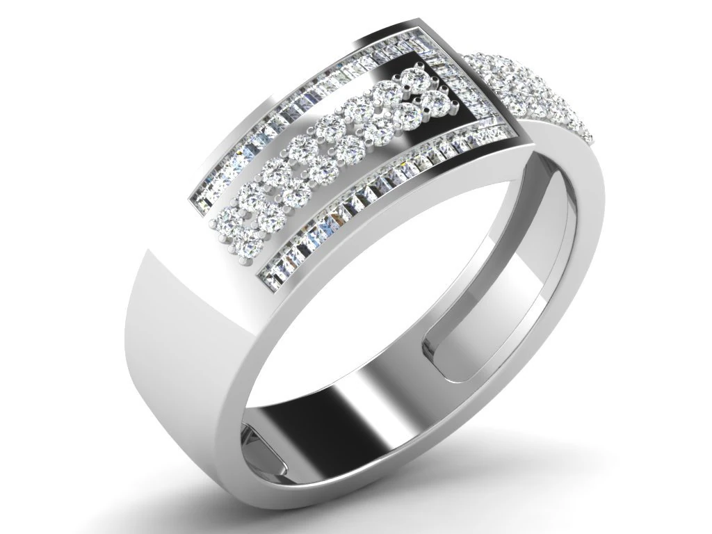 diamond ring for ladies 3D Print Model .c4d .max .obj .3ds .fbx .stl .blend 