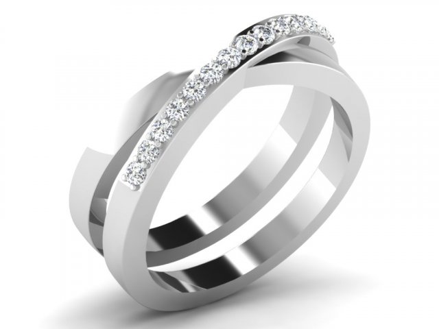 diamond ring for ladies Modèles 3D en vedette .c4d .max .obj .3ds .fbx .stl .blend 