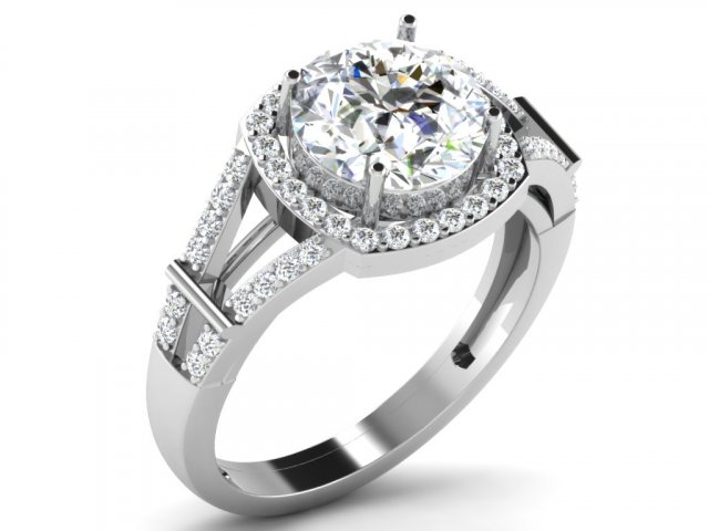 diamond ring for ladies 3D Baskı Modeli .c4d .max .obj .3ds .fbx .stl .blend 