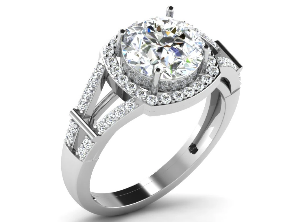 diamond ring for ladies 3D Print Model .c4d .max .obj .3ds .fbx .stl .blend 