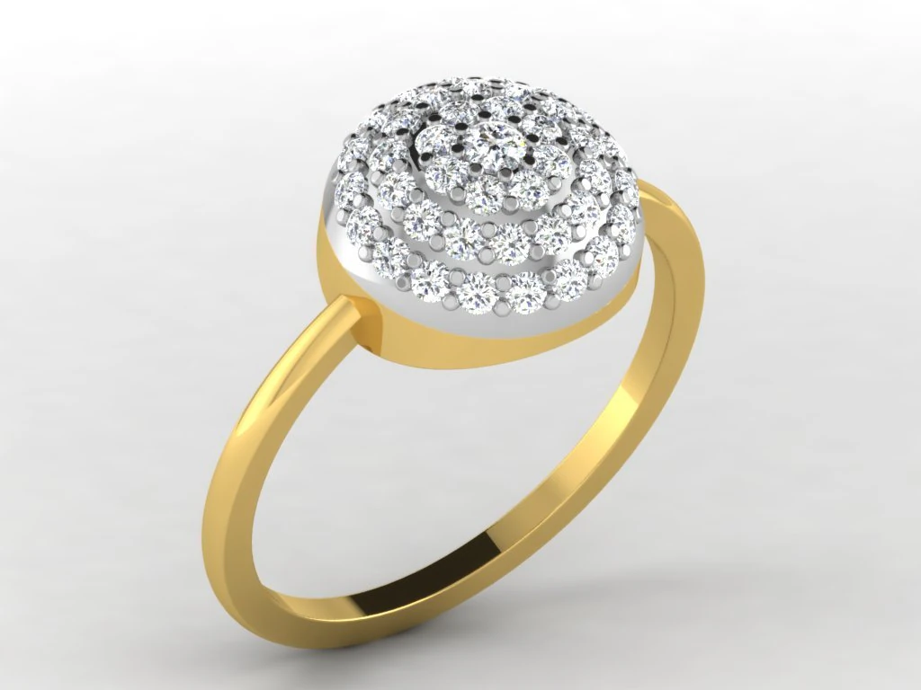 diamond ring for ladies 3D Print Model .c4d .max .obj .3ds .fbx .stl .blend 