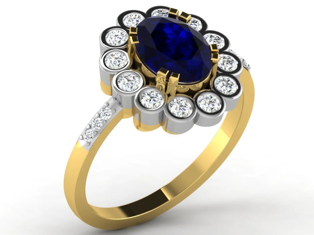 diamond ring for ladies 3D Print Model .c4d .max .obj .3ds .fbx .stl .blend 