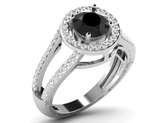 diamond ring for ladies 3Dプリントモデル .c4d .max .obj .3ds .fbx .stl .blend 