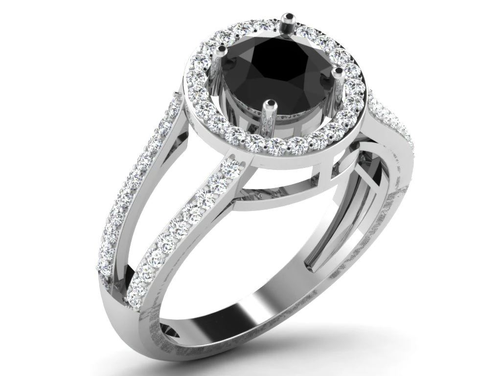 diamond ring for ladies 3D Print Model .c4d .max .obj .3ds .fbx .stl .blend 