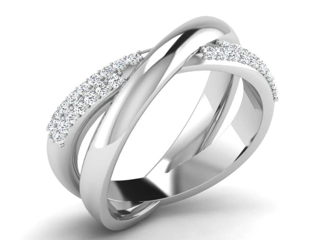 diamond ring for ladies 3D Print Model .c4d .max .obj .3ds .fbx .stl .blend