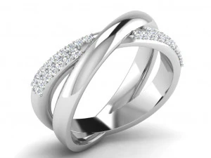 anillo de diamantes para damas Modelo de impresión 3D