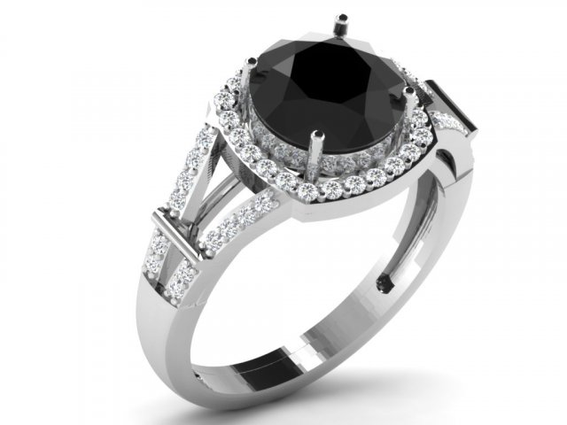 diamond ring for ladies 3D Print Model .c4d .max .obj .3ds .fbx .stl .blend 