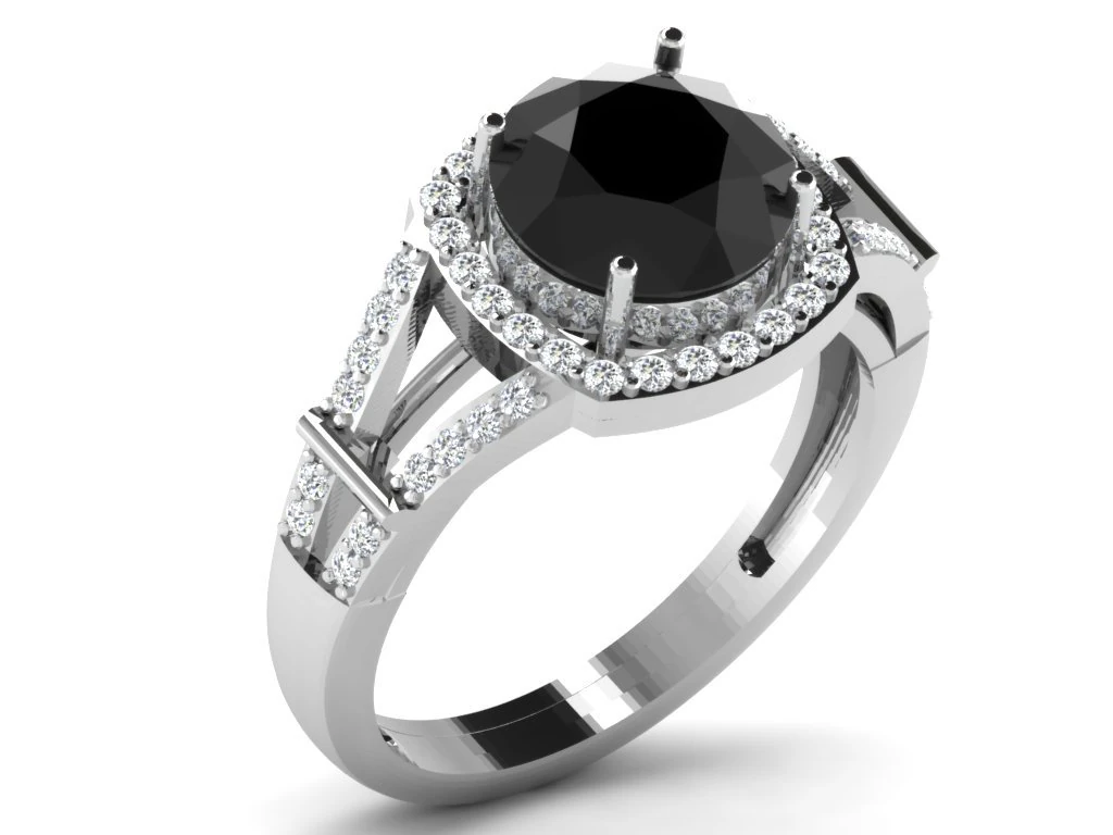 diamond ring for ladies 3D Print Model .c4d .max .obj .3ds .fbx .stl .blend