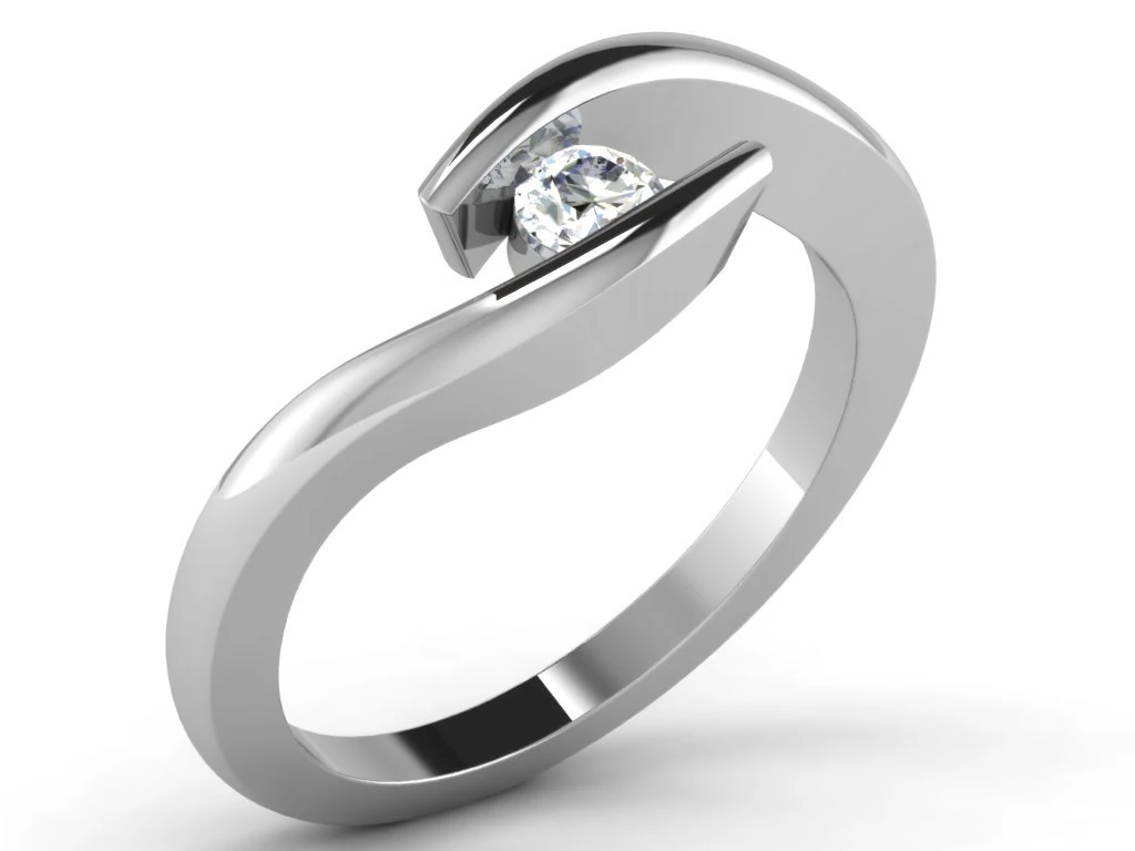 diamond ring for ladies 3D Print Model .c4d .max .obj .3ds .fbx .stl .blend 