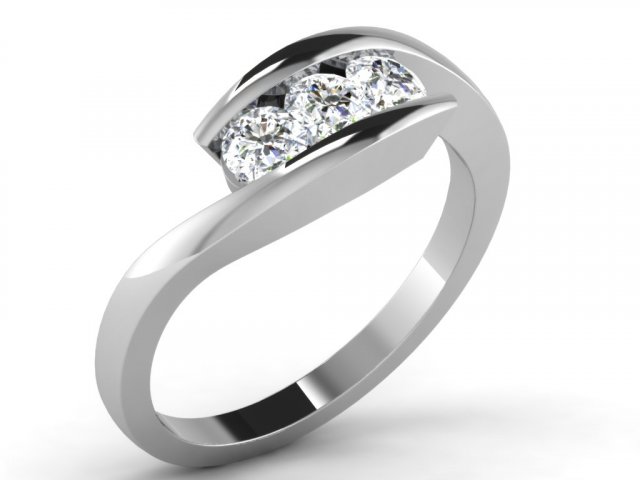 diamond ring for ladies 3D-printmodel .c4d .max .obj .3ds .fbx .stl .blend 
