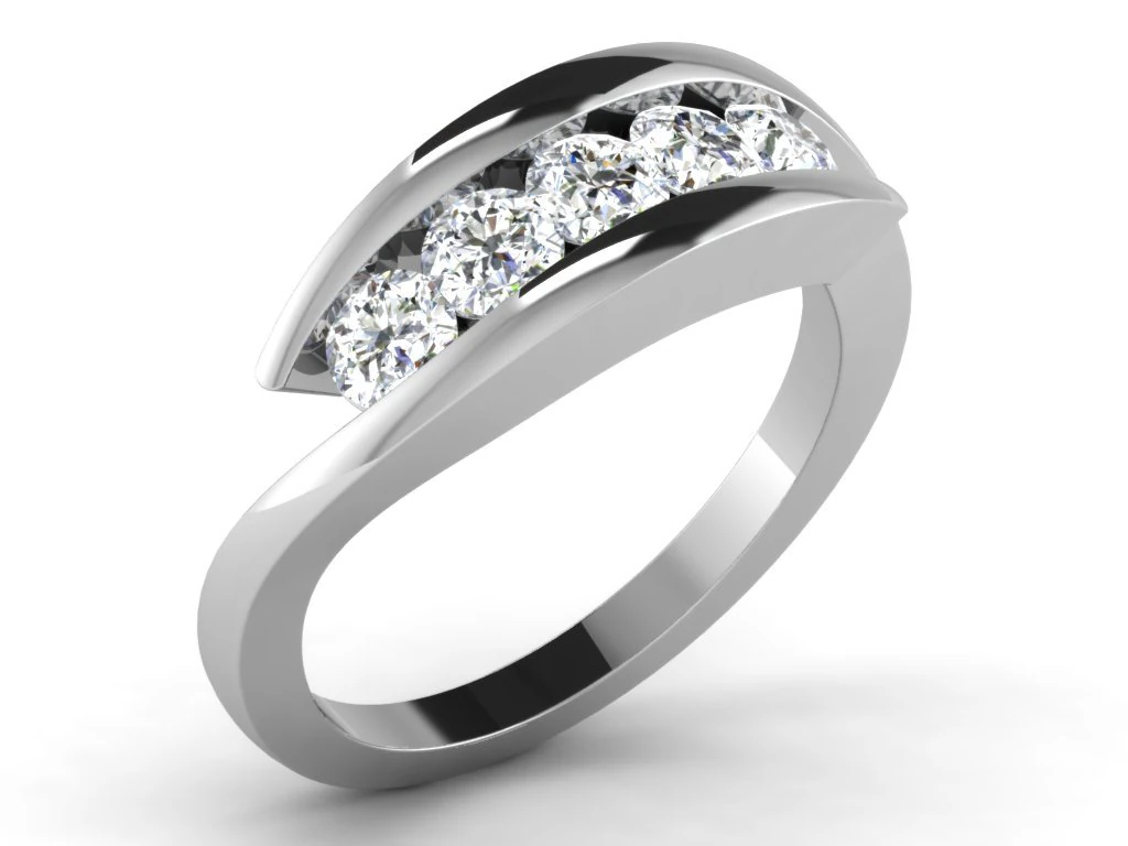 diamond ring for ladies 3D Print Model .c4d .max .obj .3ds .fbx .stl .blend 