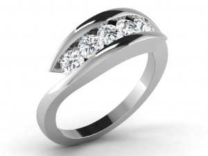 diamond ring for ladies 3D प्रिंट मॉडल