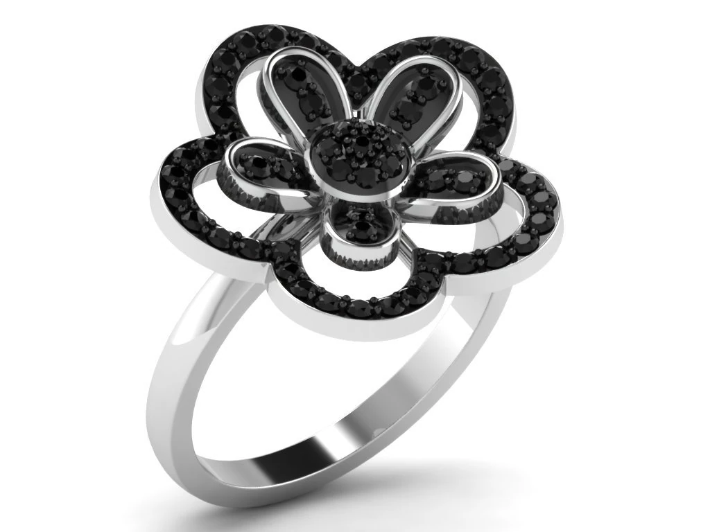 diamond ring for ladies 3D Print Model .c4d .max .obj .3ds .fbx .stl .blend 