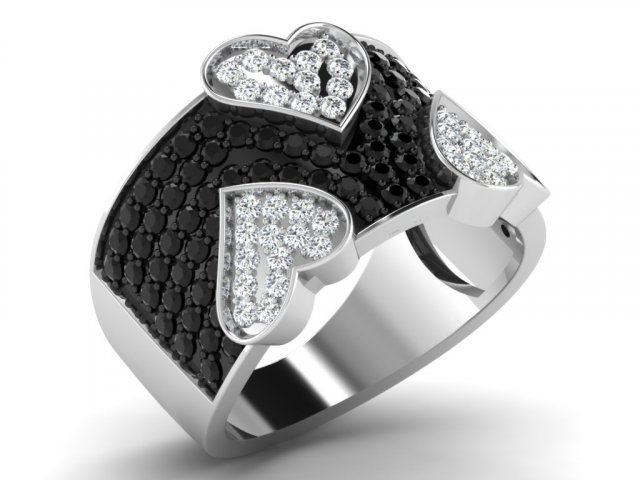 diamond ring for ladies 3D प्रिंट मॉडल .c4d .max .obj .3ds .fbx .stl .blend 