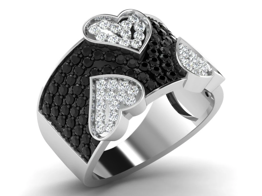 diamond ring for ladies 3D Print Model .c4d .max .obj .3ds .fbx .stl .blend 