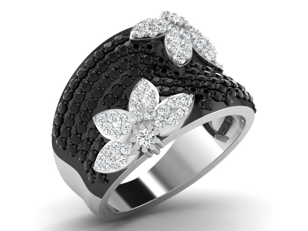 diamond ring for ladies 3D Print Model .c4d .max .obj .3ds .fbx .stl .blend 
