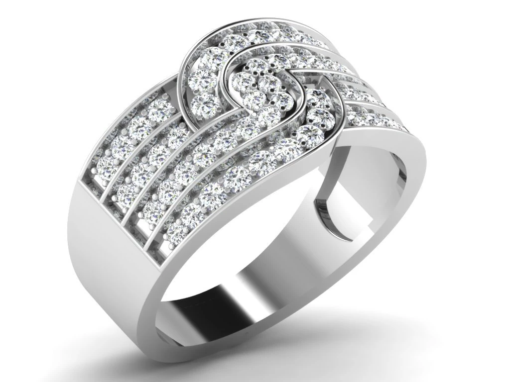 diamond ring for ladies 3D Print Model .c4d .max .obj .3ds .fbx .stl .blend 