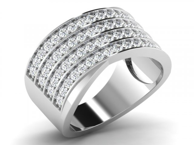 diamond ring for ladies 3D Print Model .c4d .max .obj .3ds .fbx .stl .blend 