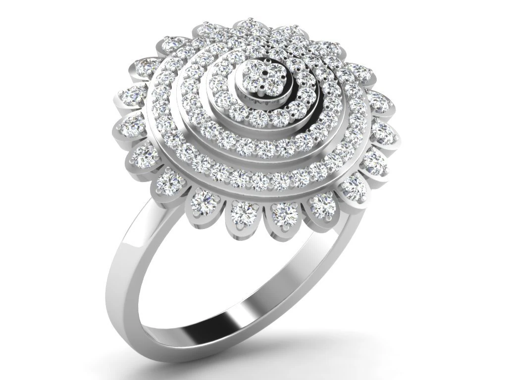diamond ring for ladies 3D Print Model .c4d .max .obj .3ds .fbx .stl .blend 