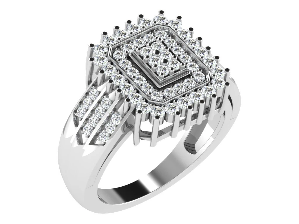 diamond ring for ladies 3D Print Model .c4d .max .obj .3ds .fbx .stl .blend