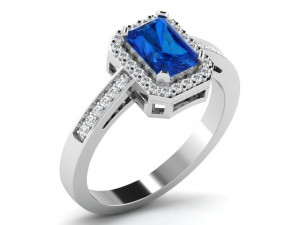 diamond ring for ladies Modello di stampa 3D