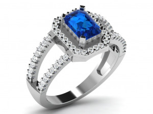 diamond ring for ladies 3D प्रिंट मॉडल