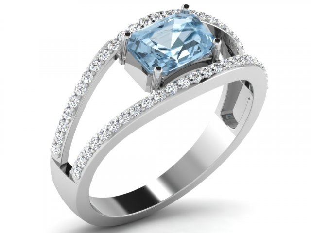 diamond ring for ladies 3D 프린트 모델 .c4d .max .obj .3ds .fbx .stl .blend 