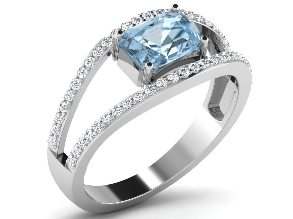 diamond ring for ladies 3D Print Model .c4d .max .obj .3ds .fbx .stl .blend