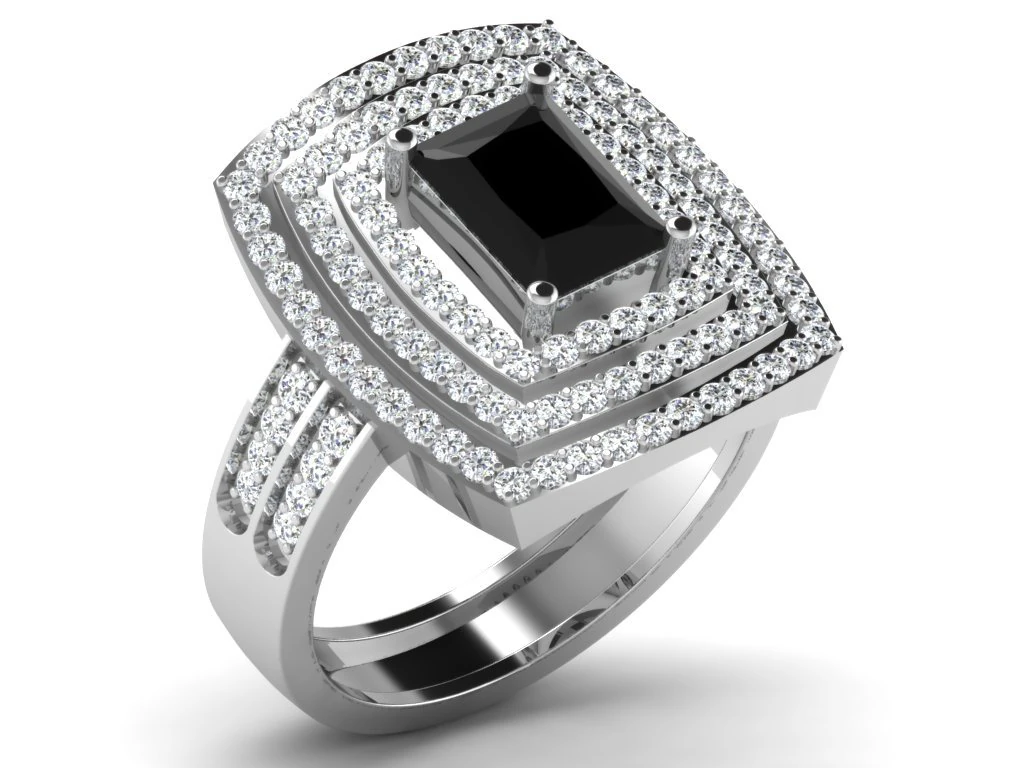 diamond ring for ladies 3D Print Model .c4d .max .obj .3ds .fbx .stl .blend 