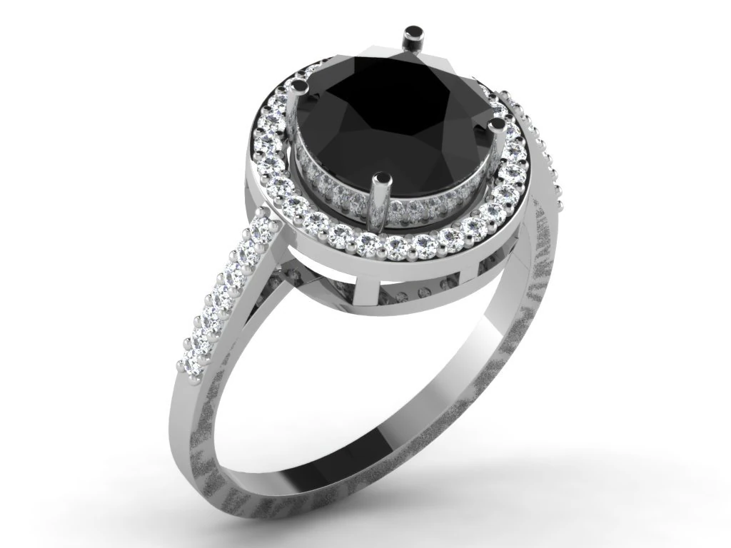 diamond ring for ladies 3D Print Model .c4d .max .obj .3ds .fbx .stl .blend