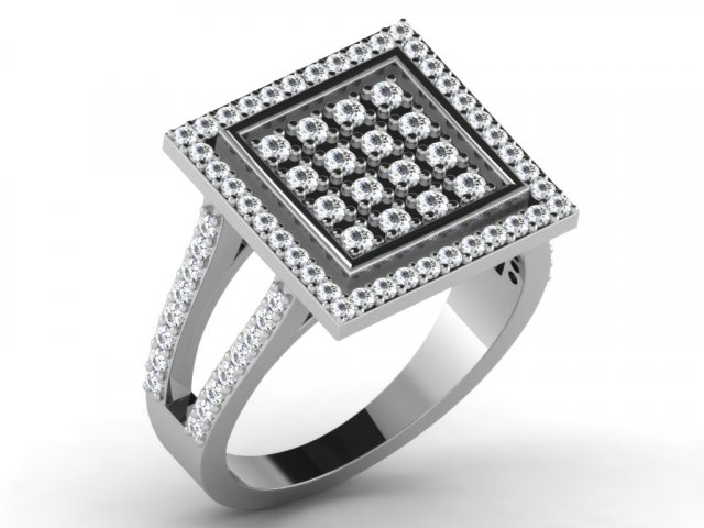 diamond ring for ladies 3Dプリントモデル .c4d .max .obj .3ds .fbx .stl .blend 