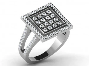 bague en diamant pour dames Modèles 3D en vedette