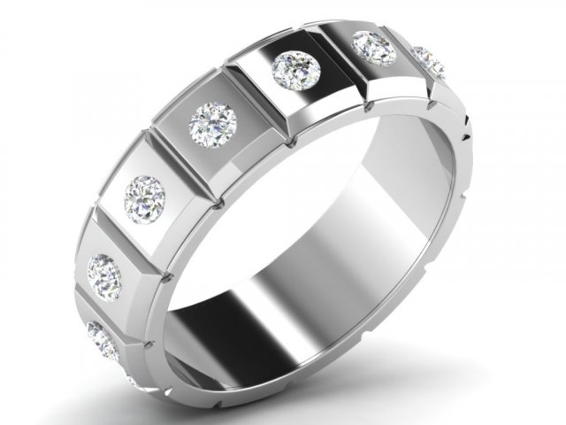 diamond ring for ladies 3Dプリントモデル .c4d .max .obj .3ds .fbx .stl .blend 