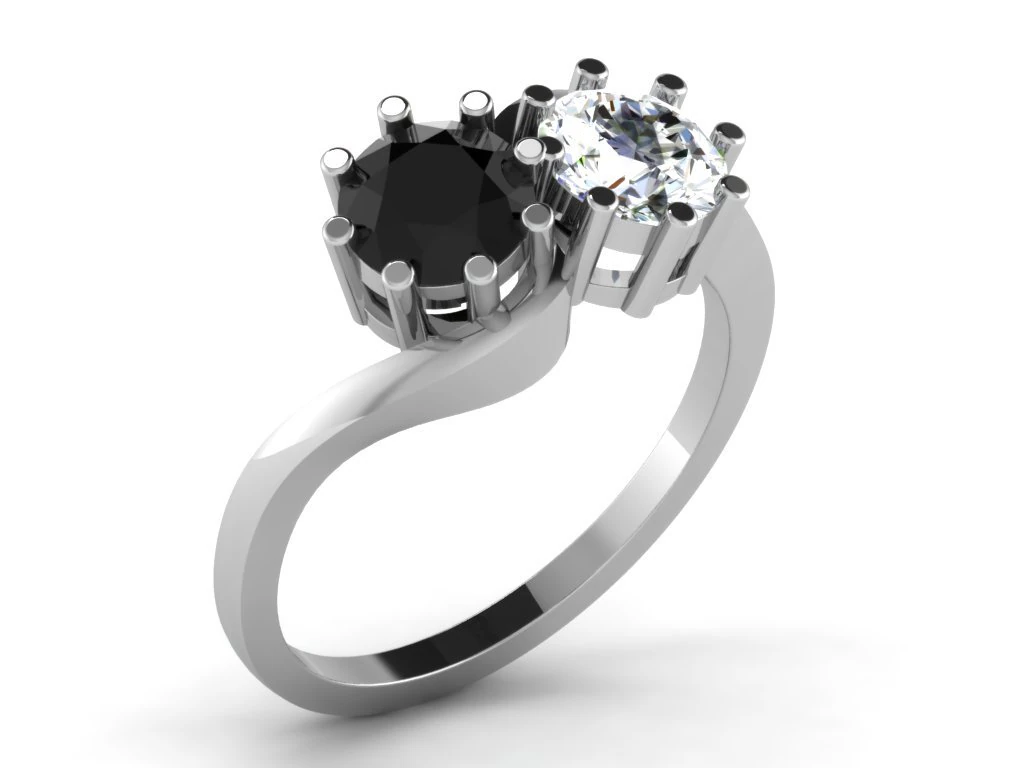 diamond ring for ladies 3D Print Model .c4d .max .obj .3ds .fbx .stl .blend 