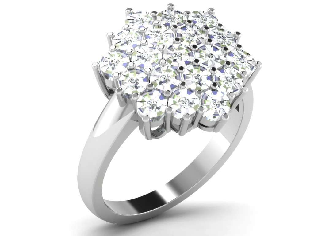 diamond ring for ladies 3D Print Model .c4d .max .obj .3ds .fbx .stl .blend 