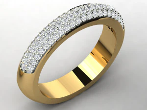 diamanten ring voor dames 3D printmodel