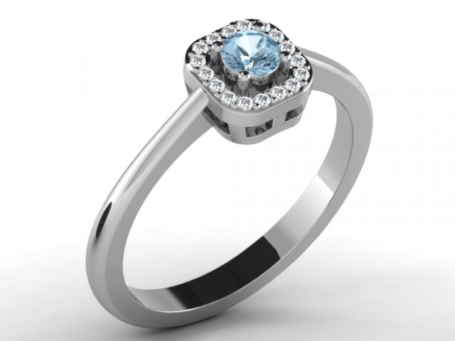 diamond ring for ladies 3D 프린트 모델 .c4d .max .obj .3ds .fbx .stl .blend 