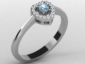 diamond ring for ladies Modelo de Impressão 3D