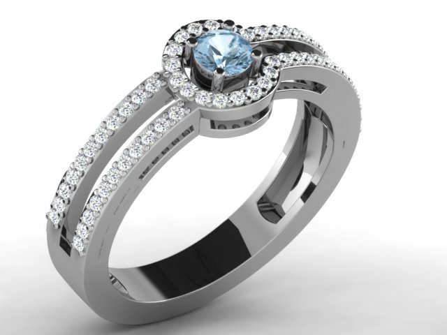 diamond ring for ladies 3D printmodel .c4d .max .obj .3ds .fbx .stl .blend