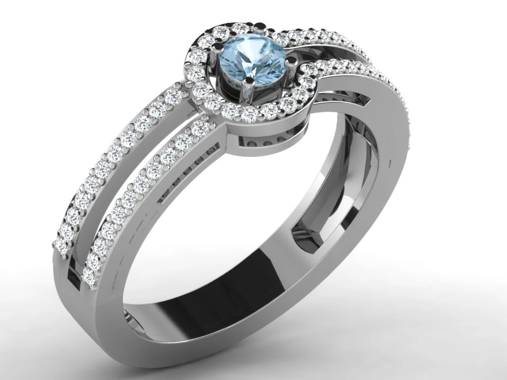 diamond ring for ladies 3D Print Model .c4d .max .obj .3ds .fbx .stl .blend 