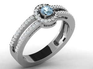 diamond ring for ladies Model do druku 3D